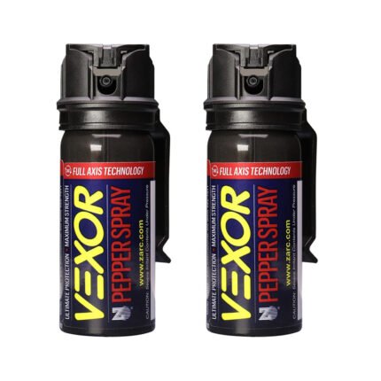 Vexor Pepper Spray Full Axis with Belt Clip for Self Defense